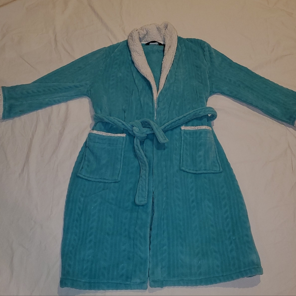 Niore Jasmine Rose Wrap Robe Turquoise